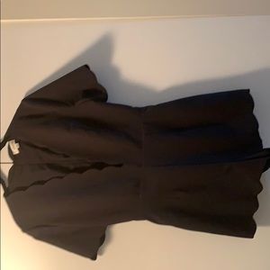 Scalloped plunge romper